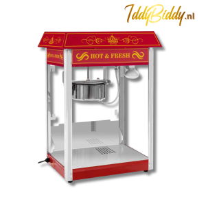 Rode popcornmachine voor de verhuur iddybiddy partyverhuur