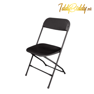 zwarte klapstoel voor de verhuur
