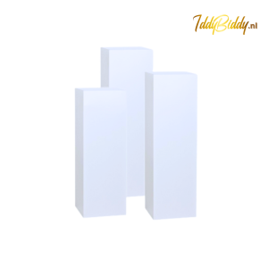 Witte sokkels set van 3