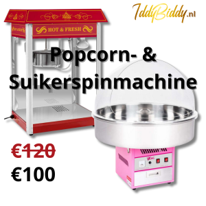 Popcornmachine en suikerspinmachine